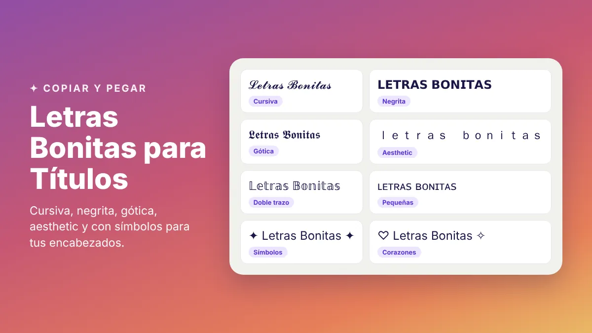 Letras Bonitas para Títulos