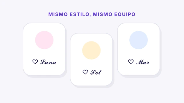 Nombres de un grupo de amigos con el mismo estilo de letra cursiva